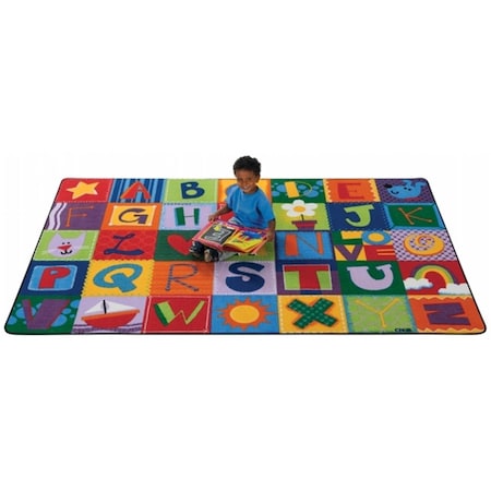 Carpets For Kids Toddler Alphabet Blocks 6 ft. x 9 ft. Rectangle Carpet CA61914
